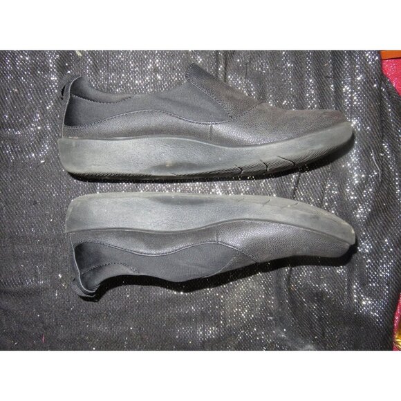 BOGO Clarks CloudSteppers OrthoLite Black Leather Sillian Paz loafers antifatigu - Picture 6 of 9